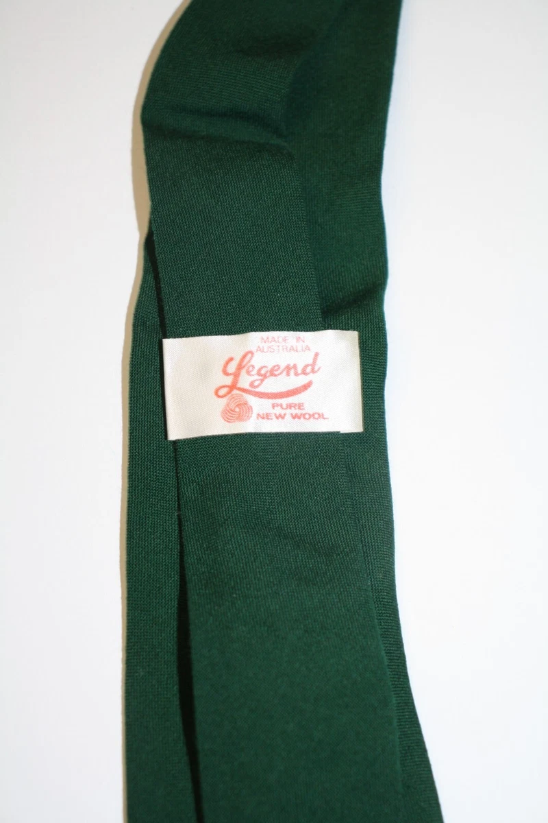 Vintage Green Pure Wool Mens Tie - Australian Cattle Cow