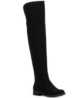 W568 Sun + Stone Black Women's Allicce Micro Fiber Over-The-Knee Boots