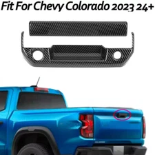 Carbon Fiber Style Car Rear Trunk Door Handle Cover Trim For Chevrolet Colorado