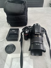 Nikon D3200 DSLR Camera + 18-55mm VR II Lens, Case & Charger - Good Condition