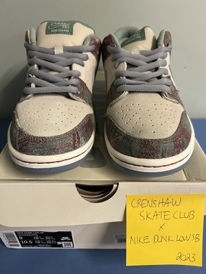 Size 9 - Crenshaw Skate Club x Nike Dunk SB Low Ivory