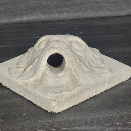 Stone Gargoyle Wall Fountain Spout Green Man Tile Concrete Garden Salvage - Picture 6 of 10