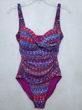 La Blanca Santorini Twist Front Sweetheart Cup One-Piece Swimsuit Size 10