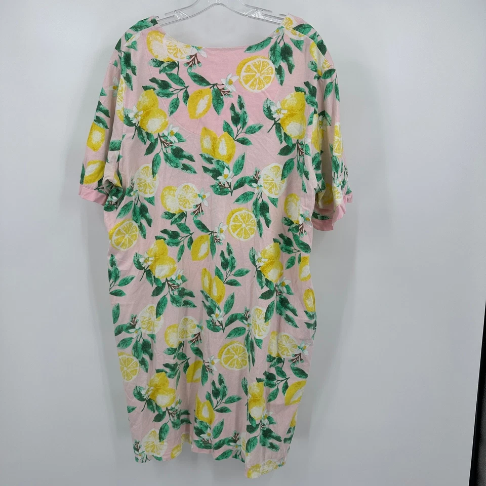 Camisón Stan Herman para mujer Cottagecore talla XL estampado de limón vestido de salón Foto 2 de 4