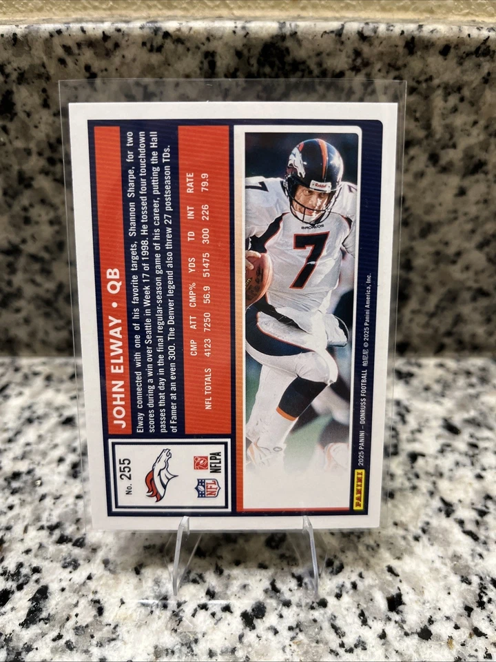 2025 Panini Donruss - John Elway #255 Gold 7x7x7x7x7x7x7 2/7 - Image 2 of 2
