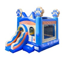 Inflatable Bounce House Commercial with Slide Kids Puppy Dog Jump Castle Blower