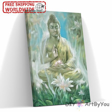 Paint By Numbers Canvas Art Draw Artist Painting Oil Kit Home Meditation Buddha
