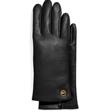 Coach Horse And Carriage Sheep Leather Tech Gloves Black Size 6.5 - F76310 New