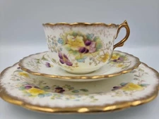 Antique Redfern & Drakeford Bone China Tea Trio c1909-1914