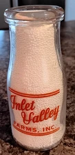 Vintage Half Pint Milk Bottle - Inlet Valley Farms Inc.