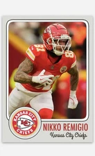 Nikko Remigio  Novelty Football Card! Kansas City Chiefs