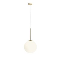 Pendelleuchte Modern Metall Glas In Gold Weiß E27 L:80 Cm Wohnzimmer HäNgelampe