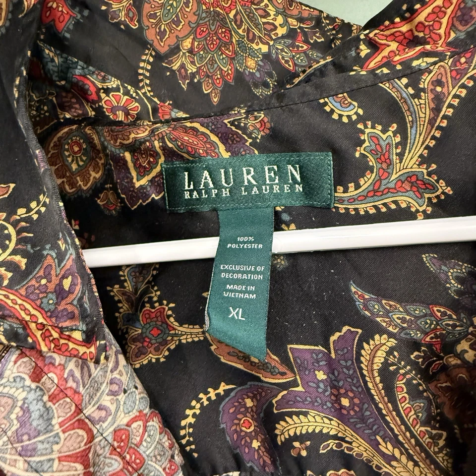 Top floral manga larga con monograma Lauren Ralph Lauren talla XL Foto 4 de 4