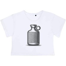 'Hot Water Bottle' Women's Cotton Crop Tops (CO051117)