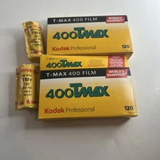 Kodak TMAX-400 ISO 400 120 9 Rolled Not Expired.