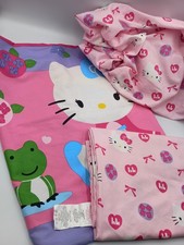 Hello Kitty Crib Sheet Set. 3 Pc - Fitted/Flat/Pillowcase Saniro 2011