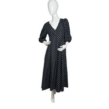 Kate Spade Harmony Dot Cloqu  mainline Dress 10 Black
