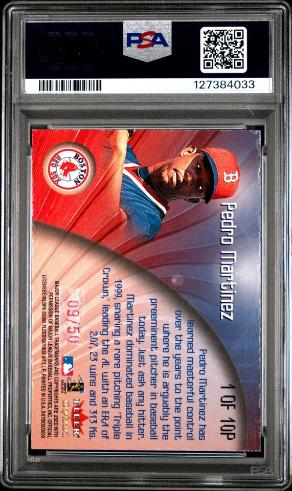 Skybox Premium Preeminence Star Rubies #1 2000 Pedro Martinez #9/50 PSA 6 excelente + Foto 2 de 2