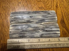 BEAUTIFUL NATURAL COLORED LINED BONE KNIFE HANDLE MATERIAL BLANK SCALES