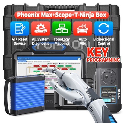 TOPDON Phoenix Max +Scope +T-Ninja Box Kit 41+ Service Reset Bi-Directional IMMO