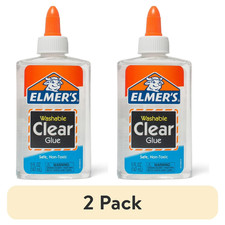 2 pack Elmer's Clear School Glue, 5 oz.