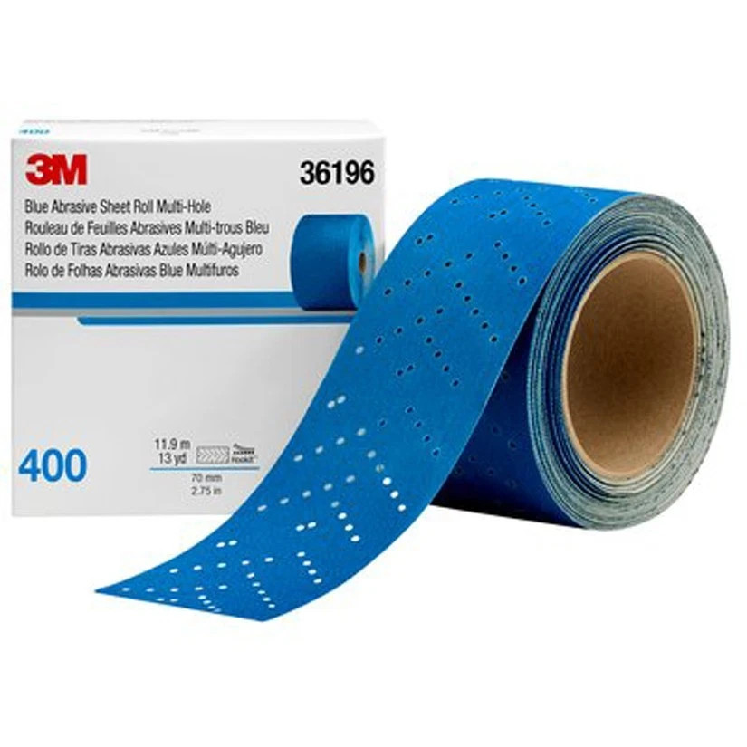 3M 36196 321U Series Multi-Hole 400 Grit 2-3/4 in. x 13 yd Abrasive Sheet Roll