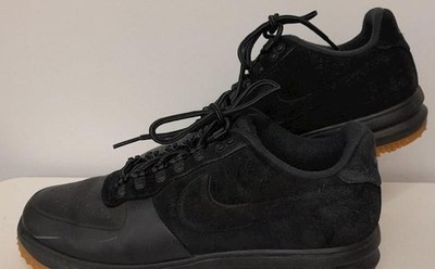 NIKE LF1 LUNAR AIR FORCE 1 DUCKBOOT LOW ''ALL BLACK'' BLACK SZ 9 [AA1125-001]