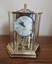 Vintage Seth Thomas Bequest 793 Anniversary Mantel Clock Etched Glass Serviced 