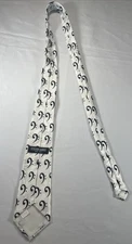 Music  Bass Clef Tie Handmade Steven Harris Rare