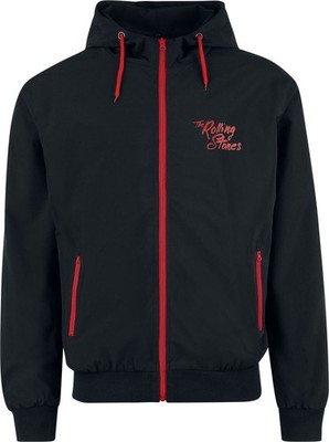 The Rolling Stones Windbreaker Herren Vintage Tongue schwarz Band-Merch, Bands