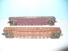 2xVintage UNBRANDED HO '65 ft. Metal & Wood Gondolas with Loads'-RTR-no ob's-VG! — photo 4