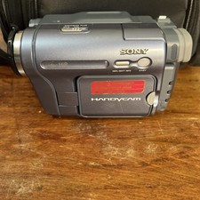 Sony Handycam CCD-TRV128 Hi-8 Analog Camcorder-Straps-Cords-Charger-Bag - As Is