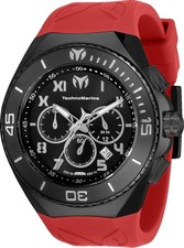 Technomarine Ocean Manta Men's 48mm Burgundy Gunmetal Chrono Watch TM-220000