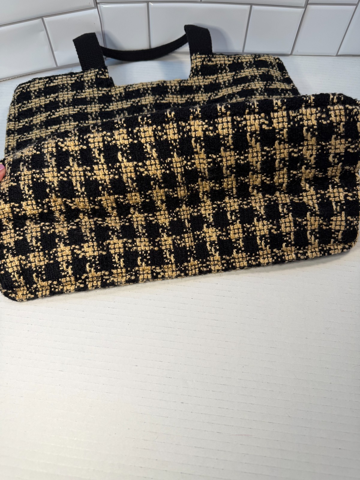 Accessorize Houndstooth large Stylish Handbag - image 3