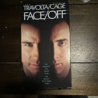 Paramount Face/Off VHS NTSC R Action Crime John Woo Travolta Cage 1997