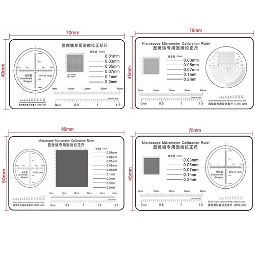 Microscope Micrometer Calibrator Ruler High Precision Film Point Gauge ...