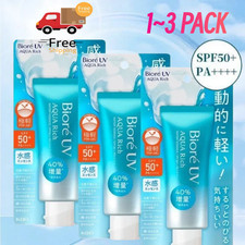 KAO Biore UV 1-3 PACK Aqua Rich Watery Sunscreen 70g SPF50 PA   NEW US STOCK  
