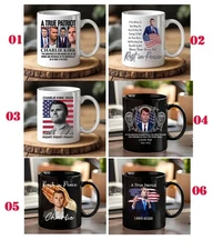 Charlie Kirk True Patriot 1993-2025 Rip Memorial American Flag Mug, Coffee Mug