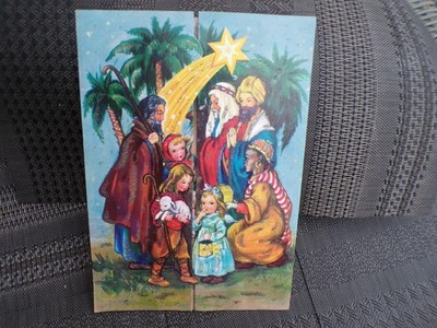 Adventskalender Krüger 900 Western Germany 3D Panorama altem dunklen Glimmer