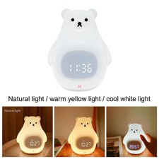 Belle forme d'ours lampe de pépinière veilleuse enfants réveil Snooze