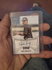 Nick Gonzales 2021 Leaf Draft Gold Autograph  Prospect #BA-NG2 Pirates