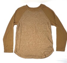 Boys Wonder Nation Lightweight Solid Tan Long Sleeve Sweater Size 6-7 EUC