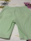 Lauren Active Ralph Lauren Lime Green & White French Stripe Bermuda Shorts Sz 8 — photo 3