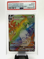 2020 POKEMON SWORD & SHIELD CHAMP'S PATH SECRET FULL ART/CHARIZARD VMAX PSA 10