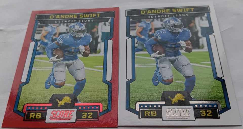 D'Andre Swift DETROIT LIONS 2023 SCORE RED VALUE PACK & SILVER Base 82 - Image 2 of 3