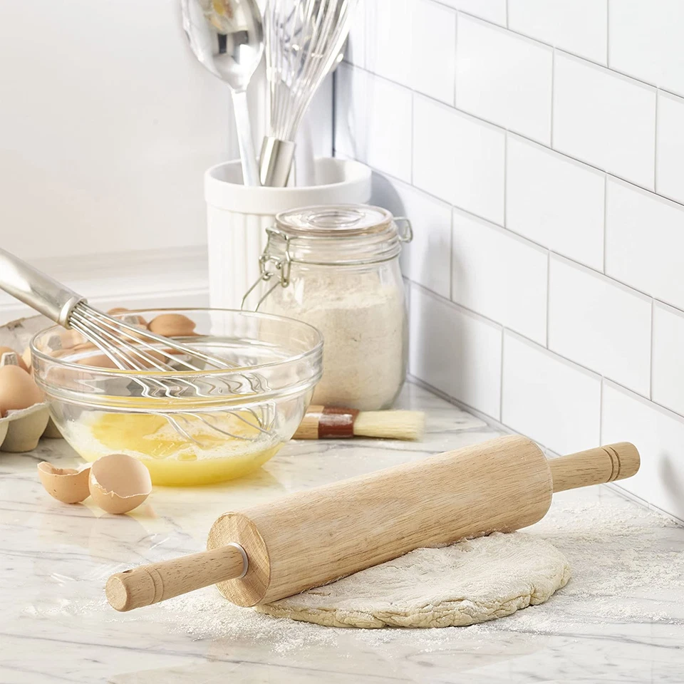 Farberware Classic Wood Rolling Pin, 17.75 Inch, Natural - Image 2 of 4