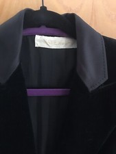 Valentino Ladies Velvet Black Vintage Coat. Size 6uk.