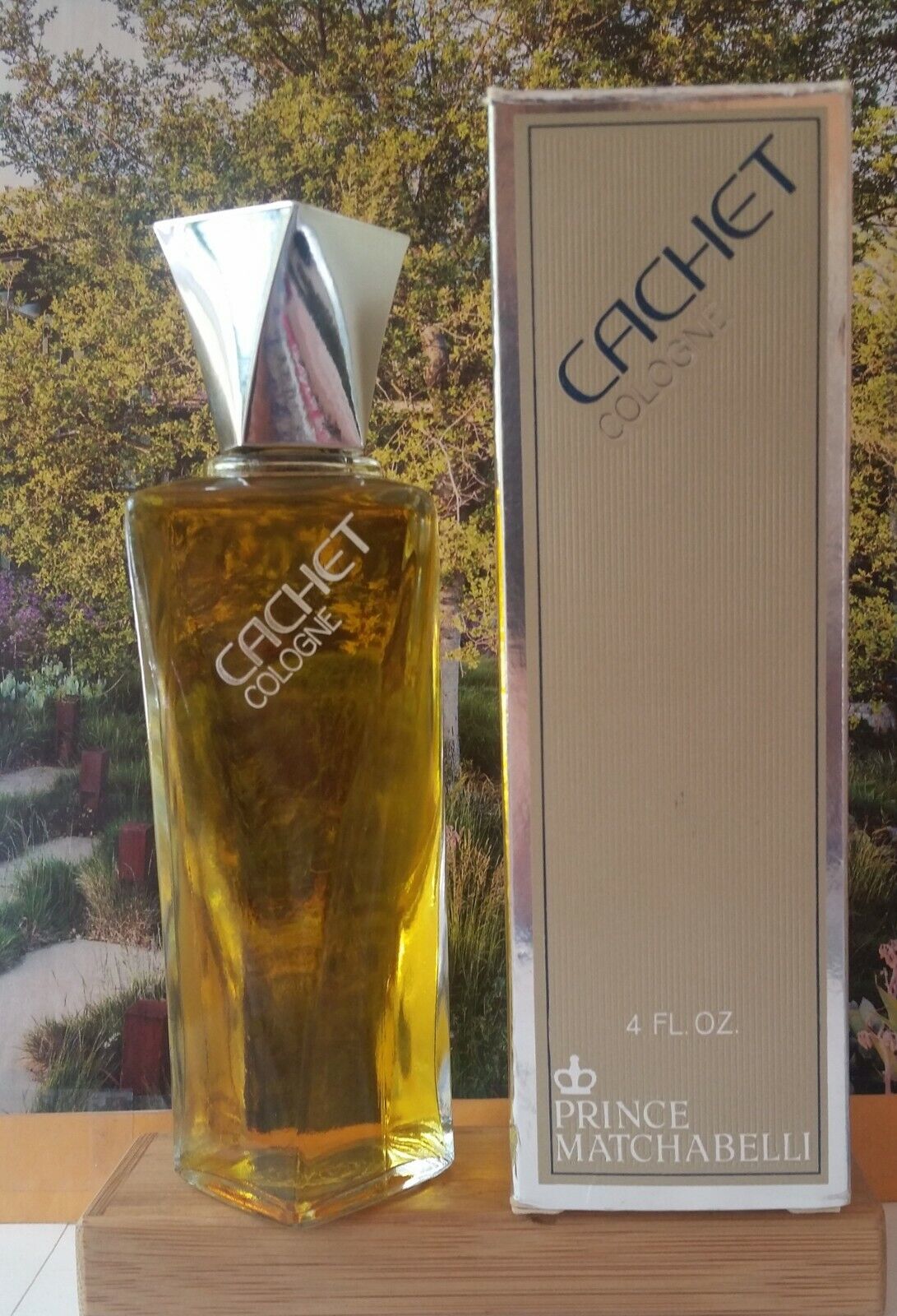 Vintage Cachet Cologne by Prince Matchabelli.  4 fl oz splash perfume NOS