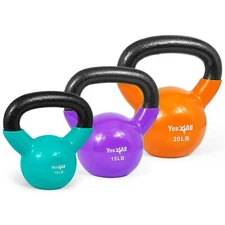 Yes4All Kettlebells 10 15 20 lbs Set Weight Dumbbell Weights