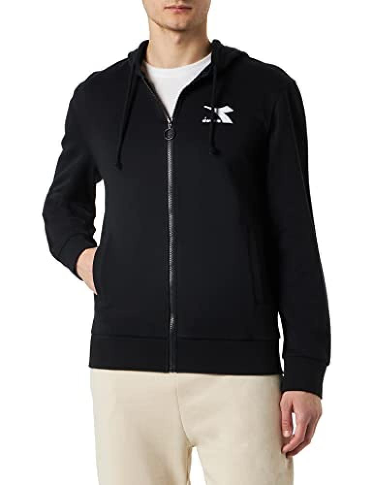 (TG. XXL) Diadora Hoodie FZ Core, Black, XXL Uomo - NUOVO